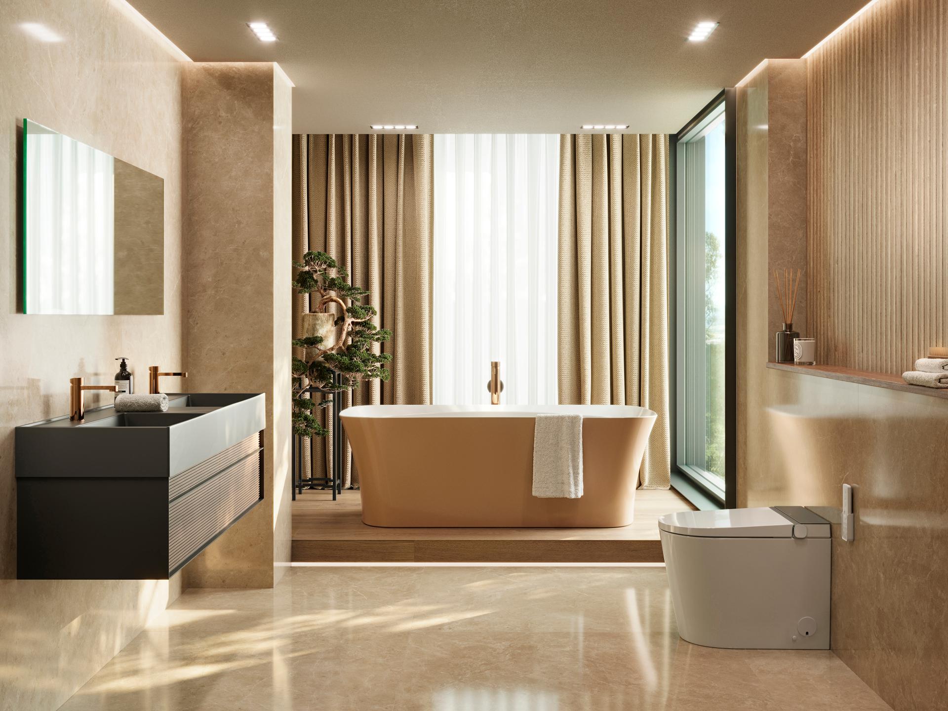 Lavabo Suspendido Essence C Seno Doble Blanco - Essence - PORCELANOSA Grupo