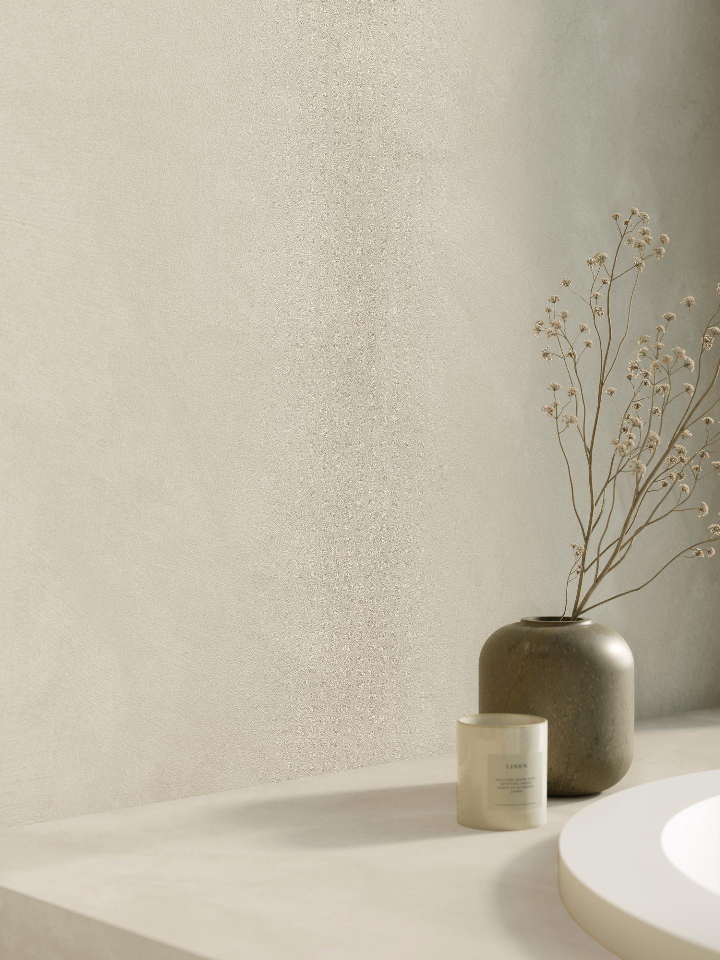 SANTORINI Selbstbewässerungstopf – 65 Cm, Taupe, Rundes Design, Für Innen & Außen